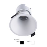 Foco Downlight LED COB Fijo Redondo Ø95mm 10w IP65 Konic VC, Blanco ó Negro
